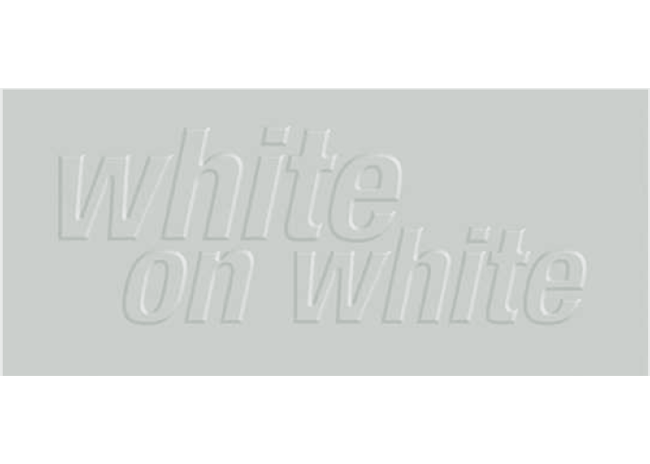 White on White